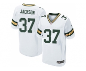 Nike Green Bay Packers #37 Josh Jackson White Men Stitched NFL Elite Jersey