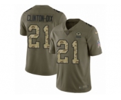 Men Nike Green Bay Packers #21 Ha Ha Clinton-Dix Limited Olive Camo 2017 Salute to Service NFL Jersey
