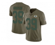 Men Nike Green Bay Packers #39 Demetri Goodson Limited Olive 2017 Salute to Service NFL Jersey