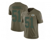 Men Nike Green Bay Packers #51 Kyler Fackrell Limited Olive 2017 Salute to Service NFL Jersey