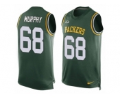 Men Nike Green Bay Packers #68 Kyle Murphy Limited Green Player Name & Number Tank Top NFL Jersey