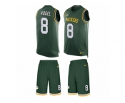 Men Nike Green Bay Packers #8 Justin Vogel Limited Green Tank Top Suit NFL Jersey