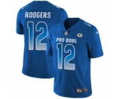 Men's Nike Green Bay Packers #12 Aaron Rodgers Limited Royal Blue NFC 2019 Pro Bowl NFL Jersey
