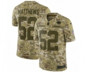 Men's Nike Green Bay Packers #52 Clay Matthews Limited Camo 2018 Salute to Service NFL Jersey