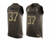 Nike Green Bay Packers #37 Sam Shields Green Men's Stitched NFL Limited Salute To Service Tank Top Jersey