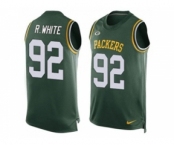 Nike Green Bay Packers #92 Reggie White Green Team Color Men's Stitched NFL Limited Tank Top Jersey