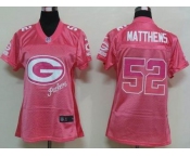 nike women nfl jerseys green bay packers #52 matthews pink[2012 fem fan]