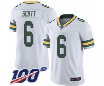 Youth Green Bay Packers #6 JK Scott White Vapor Untouchable Limited Player 100th Season Football Jersey