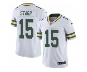 Youth Nike Green Bay Packers #15 Bart Starr White Stitched NFL Limited Rush Jersey