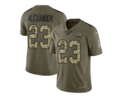 Youth Nike Green Bay Packers #23 Jaire Alexander Olive Camo Stitched NFL Limited 2017 Salute to Service Jersey