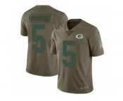 Youth Nike Green Bay Packers #5 Paul Hornung Limited Olive 2017 Salute to Service NFL Jersey