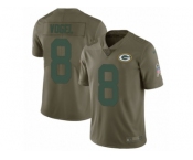 Youth Nike Green Bay Packers #8 Justin Vogel Limited Olive 2017 Salute to Service NFL Jersey