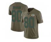 Youth Nike Green Bay Packers #80 Jimmy Graham Olive Stitched NFL Limited 2017 Salute to Service Jersey