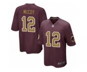 Men's Nike Washington Redskins #12 Colt McCoy Game Burgundy Red Gold Number Alternate 80TH Anniversary NFL Jersey