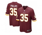 Men's Nike Washington Redskins #35 Dashaun Phillips Game Burgundy Red Team Color NFL Jersey