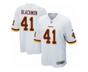 Men's Nike Washington Redskins #41 Will Blackmon Game White NFL Jersey