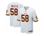 Men's Nike Washington Redskins #58 Junior Galette Game White NFL Jersey
