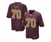 Men's Nike Washington Redskins #70 Sam Huff Game Burgundy Red Gold Number Alternate 80TH Anniversary NFL Jersey