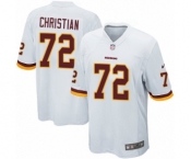 Men's Nike Washington Redskins #72 Geron Christian Game White NFL Jersey
