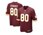 Men's Nike Washington Redskins #80 Jamison Crowder Game Burgundy Red Team Color NFL Jersey