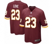 Men's Washington Redskins #23 Bryce Love Game Burgundy Red Team Color Football Jersey