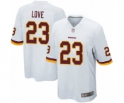 Men's Washington Redskins #23 Bryce Love Game White Football Jersey