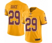 Men's Nike Washington Redskins #29 Derrius Guice Elite Gold Rush Vapor Untouchable NFL Jersey