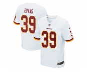 Men's Nike Washington Redskins #39 Josh Evans Elite White NFL Jersey