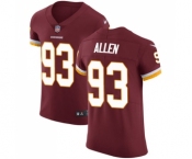 Men's Nike Washington Redskins #93 Jonathan Allen Burgundy Red Team Color Vapor Untouchable Elite Player NFL Jersey