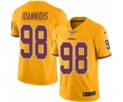 Men's Nike Washington Redskins #98 Matt Ioannidis Elite Gold Rush Vapor Untouchable NFL Jersey