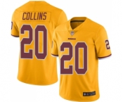 Men's Washington Redskins #20 Landon Collins Elite Gold Rush Vapor Untouchable Football Jersey