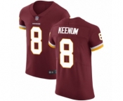 Men's Washington Redskins #8 Case Keenum Burgundy Red Team Color Vapor Untouchable Elite Player Football Jersey