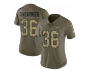 Women Nike Washington Redskins #36 D.J. Swearinger Olive Camo Stitched NFL Limited 2017 Salute to Service Jersey