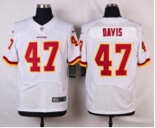 nike nfl jerseys washington redskins #47 davis white[Elite][davis]