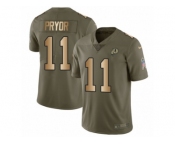 Men Nike Washington Redskins #11 Terrelle Pryor Limited Olive Gold 2017 Salute to Service NFL Jersey Men Nike Washington Redskins #11 Terrelle Pryor Limited Olive Gold 2017 Salute to Service NFL Jersey