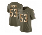Men Nike Washington Redskins #53 Zach Brown Limited Olive Gold 2017 Salute to Service NFL Jersey Men Nike Washington Redskins #53 Zach Brown Limited Olive Gold 2017 Salute to Service NFL Jersey