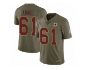 Men Nike Washington Redskins #61 Spencer Long Limited Olive 2017 Salute to Service NFL Jersey Men Nike Washington Redskins #61 Spencer Long Limited Olive 2017 Salute to Service NFL Jersey