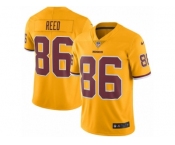 Men Nike Washington Redskins #86 Jordan Reed Limited Gold Rush Vapor Untouchable NFL Jersey