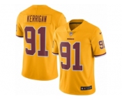 Men Nike Washington Redskins #91 Ryan Kerrigan Limited Gold Rush Vapor Untouchable NFL Jersey