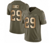 Men's Nike Washington Redskins #29 Derrius Guice Limited Olive Gold 2017 Salute to Service NFL Jersey