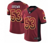 Men's Nike Washington Redskins #53 Zach Brown Limited Red Rush Drift Fashion NFL Jersey