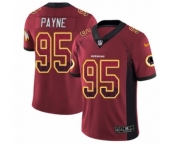 Men's Nike Washington Redskins #95 Da'Ron Payne Limited Red Rush Drift Fashion NFL Jersey