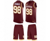 Men's Nike Washington Redskins #98 Matt Ioannidis Limited Burgundy Red Tank Top Suit NFL Jersey