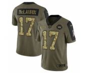 Men's Washington Football Team #17 Terry McLaurin 2021 Olive Camo Salute To Service Limited Stitched Football Jersey
