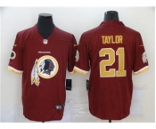 Men's Washington Football Team #21 Sean Taylor Burgundy Red Football Team Big Logo Fashion Vapor Untouchable Limited Jersey