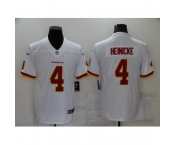 Men's Washington Football Team #4 Taylor Heinicke White Nike Burgundy Limited Jersey