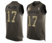 Men's Washington Redskins #17 Terry McLaurin Limited Green Salute to Service Tank Top Football Jersey
