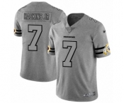 Men's Washington Redskins #7 Dwayne Haskins Limited Gray Team Logo Gridiron Football Jersey