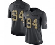 Men's Washington Redskins #94 Da'Ron Payne Limited Black 2016 Salute to Service Football Jersey