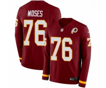 Nike Washington Redskins #76 Morgan Moses Limited Burgundy Therma Long Sleeve NFL Jersey